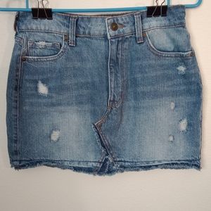 ReWash distressed light blue jean mini skirt size 2/ 25